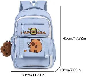 Cute Capybara Backpack Daypack Nylon Bag for Boys (Blue)