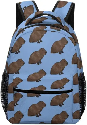 Cute Capybara Funny Backpack Shoulders Bookbag Travel Laptop Daypack
