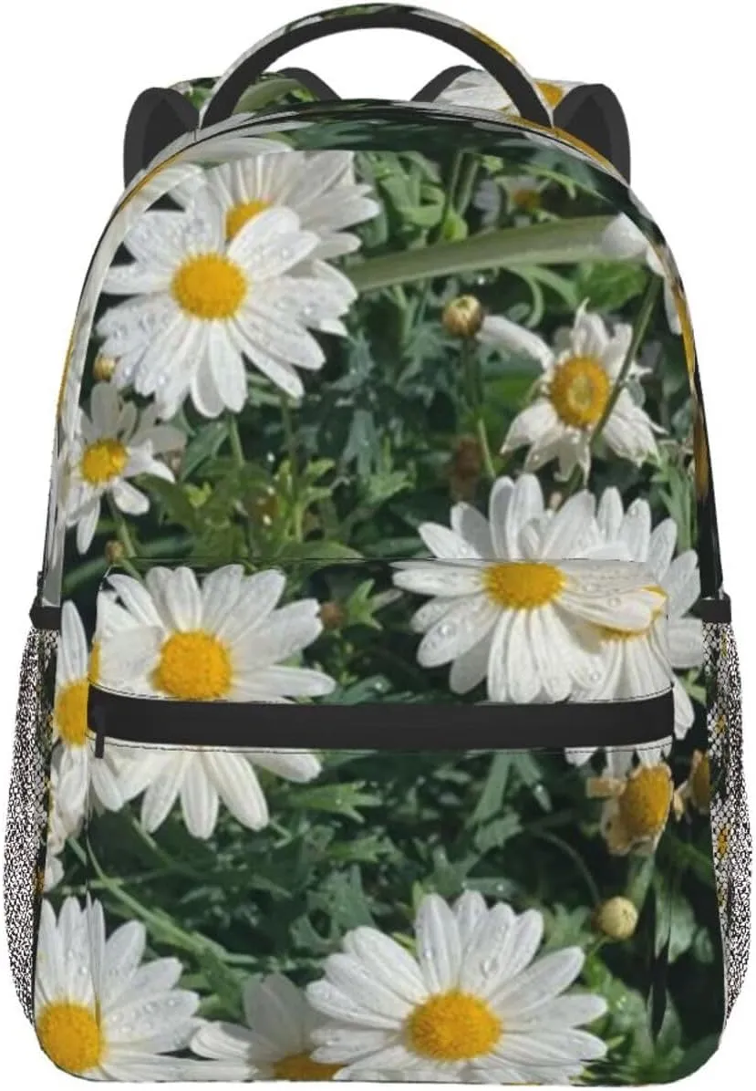 D-aisy Casual Student Backpack With Adjustable Shoulder Straps And Cushioned Back For Comfort Black