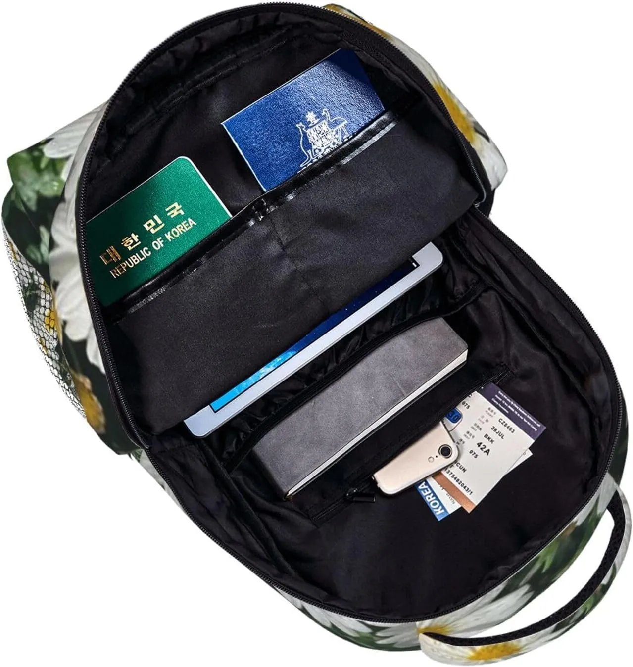D-aisy Casual Student Backpack With Adjustable Shoulder Straps And Cushioned Back For Comfort Black