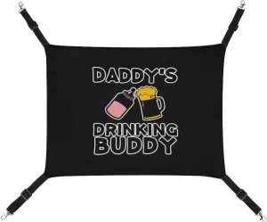 Dad Drinking Partner Cat Hanging Hammock Soft Breathable Pet Cage Dog Hammock with Adjustable Straps and Metal Hooks