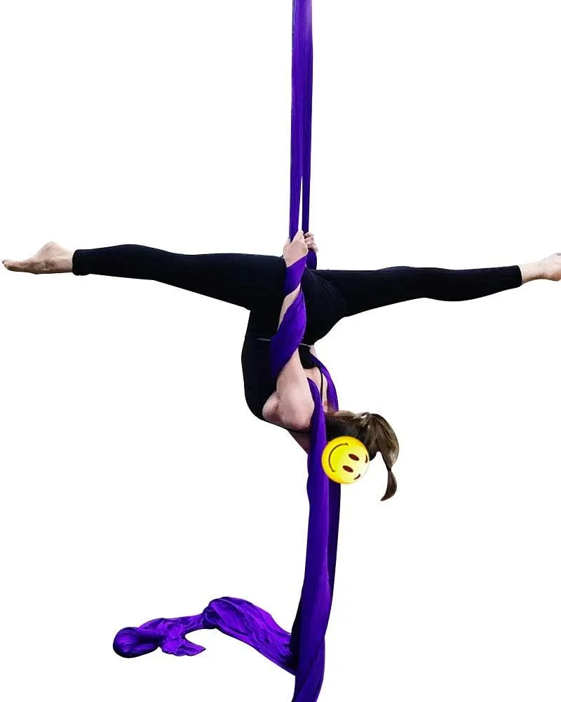 DASKING Aerial Silks Kit for Beginners & Pros - 10Yd Durable Fabric, Pro Safety Hardware & Easy Setup Guide - Yoga Hammock, Swing, Silk Rigging Kit
