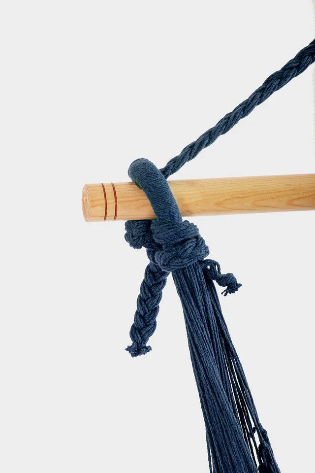 Deluxe Extra Large Mexican Hammock Chair In Outdoor Cotton Colour Blue
