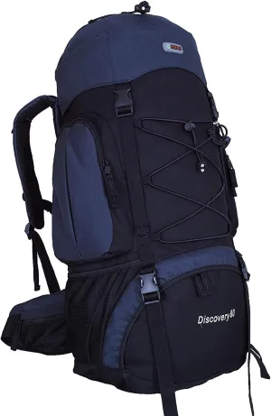 Discovery 80 Internal Frame Camping Hiking Backpack (Navy)