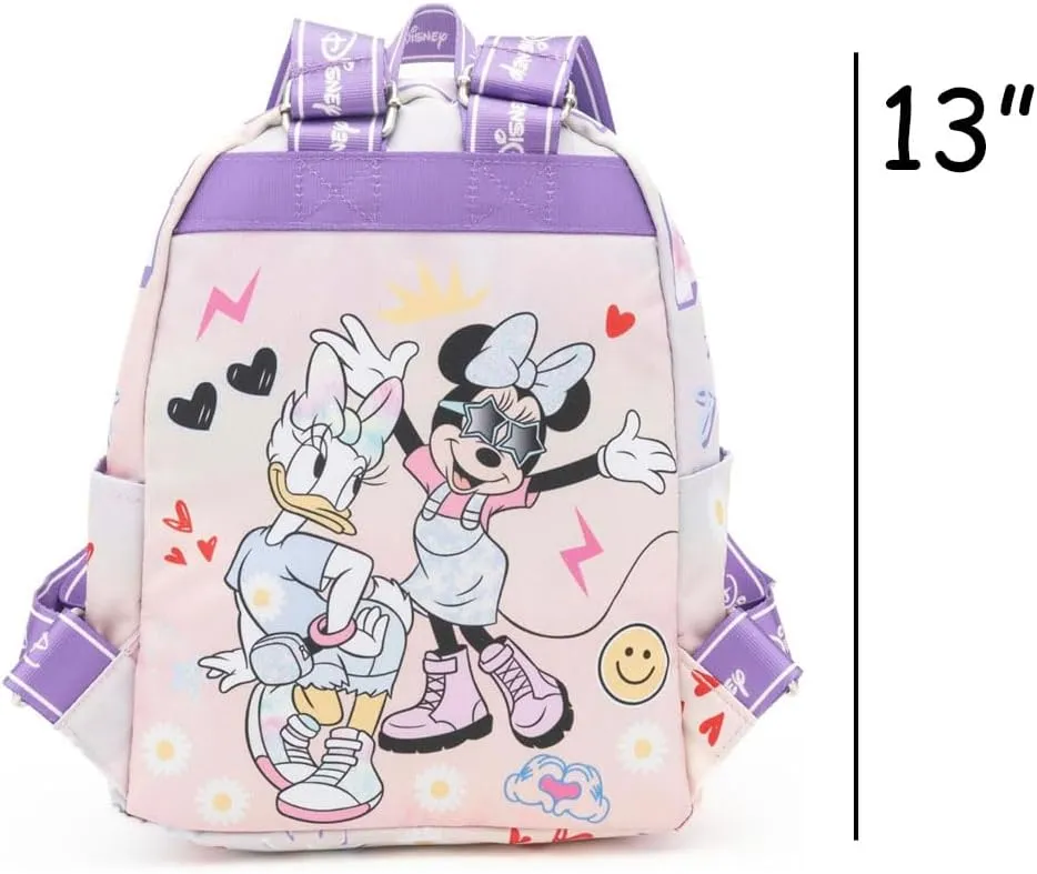 Disney Daisy Duck Backpack for Women Personalized Officially Licensed 13 Inch Travel Daypack Shoulder Bag with Custom Name