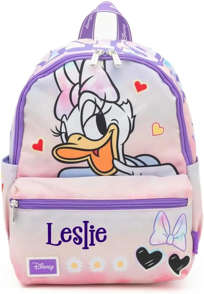 Disney Daisy Duck Backpack for Women Personalized Officially Licensed 13 Inch Travel Daypack Shoulder Bag with Custom Name