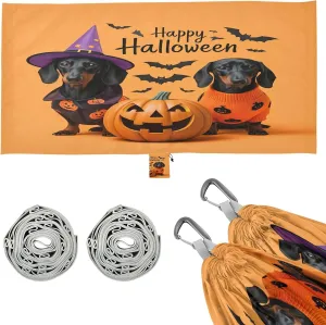 Dogs in Halloween Costumes Hammock 330 lb Capacity Travel Camping Hammock with Tree Straps, Portable Lightweight for Outdoor Beach Backpacking Backyard Patio