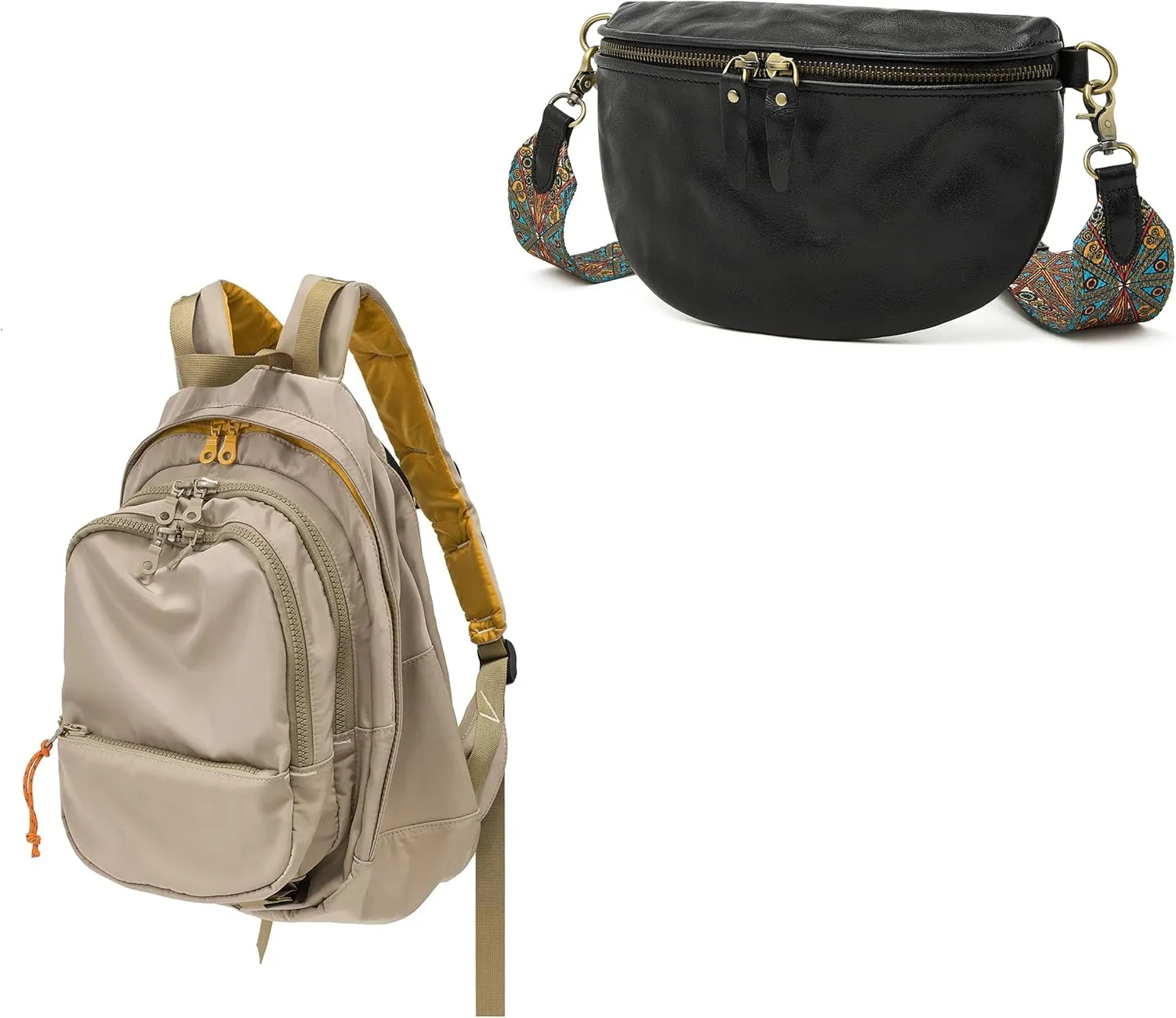 DORIS&JACKY UNISEX Campus Backpack Large Capacity Travel Casual Daypack For Women (Beige)
