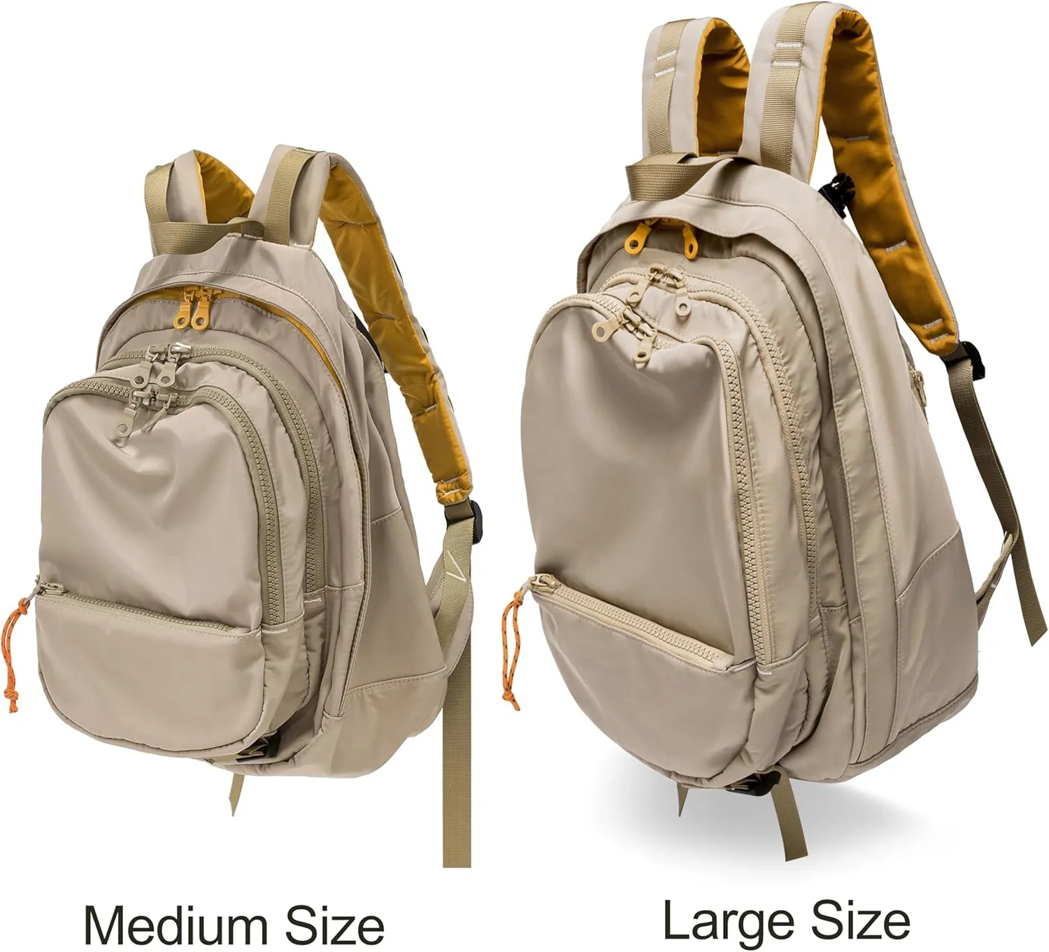 DORIS&JACKY UNISEX Campus Backpack Large Capacity Travel Casual Daypack For Women (Large-Beige)