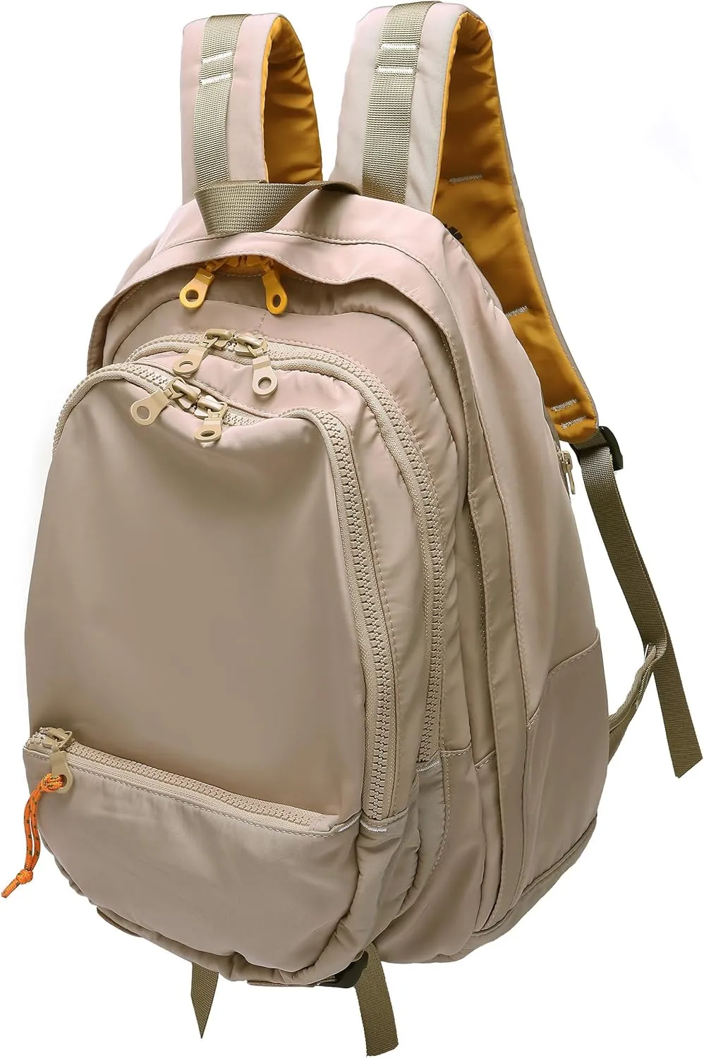 DORIS&JACKY UNISEX Campus Backpack Large Capacity Travel Casual Daypack For Women (Large-Beige)