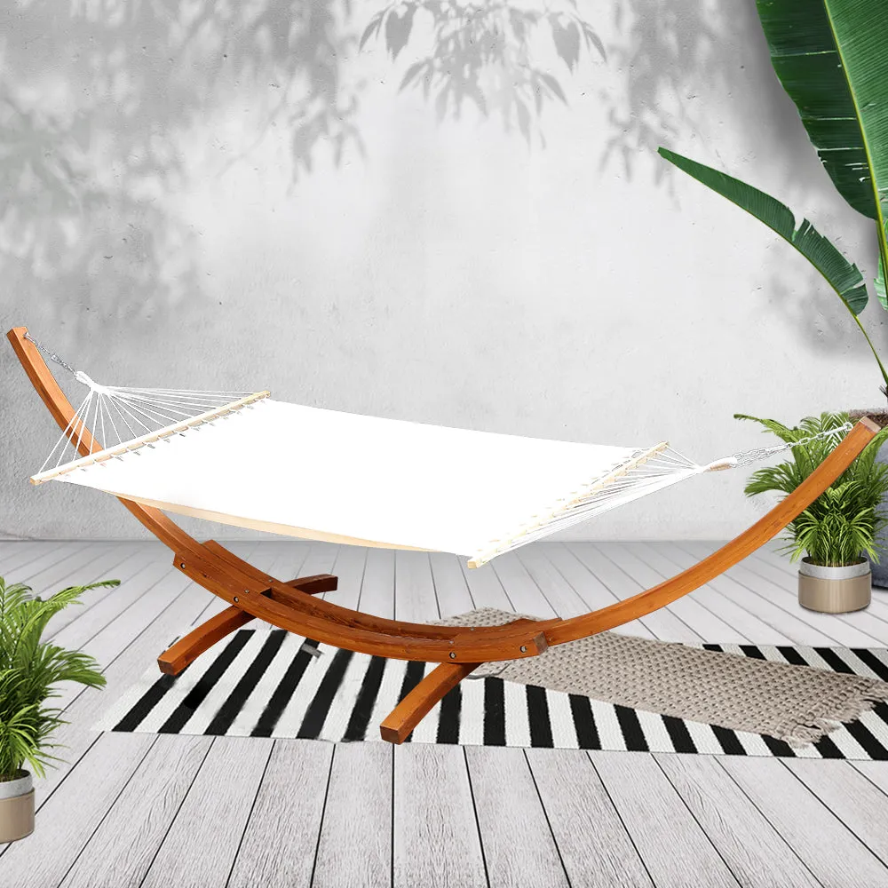 Double 2-Person Hammock with Wooden Stand