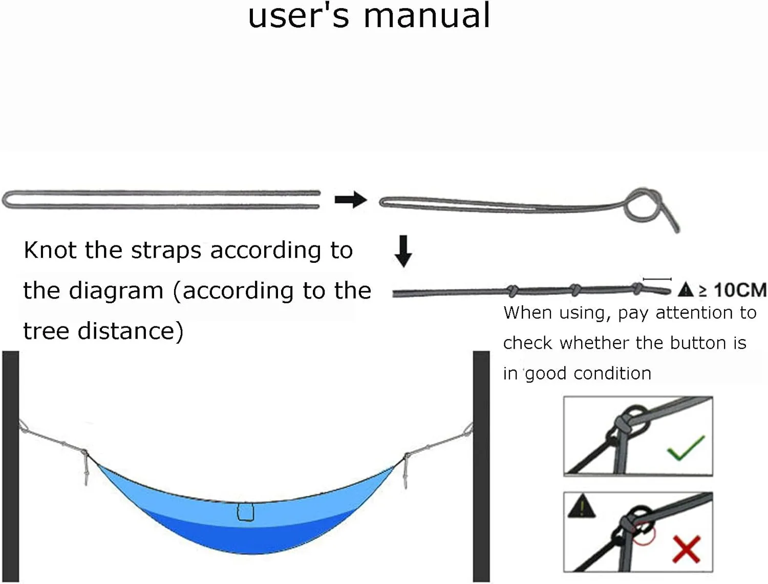 Double Hammock Camping 210T Parachute Cloth Hammock,for Outdoor Leisure Camping Travel (b)