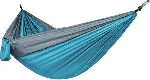 Double Hammock Camping 210T Parachute Cloth Hammock,for Outdoor Leisure Camping Travel (b)