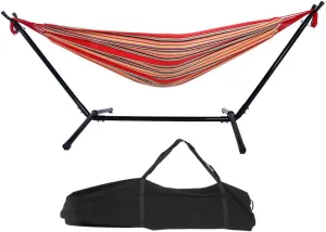Double Hammock with Stand, Double Outdoor Hammock Heavy Duty Outside Garden Yard Outdoor 330lb Capacity Free Standing Hammocks with Portable Carrying Bag for Outside, Indoor, Yard, Camping