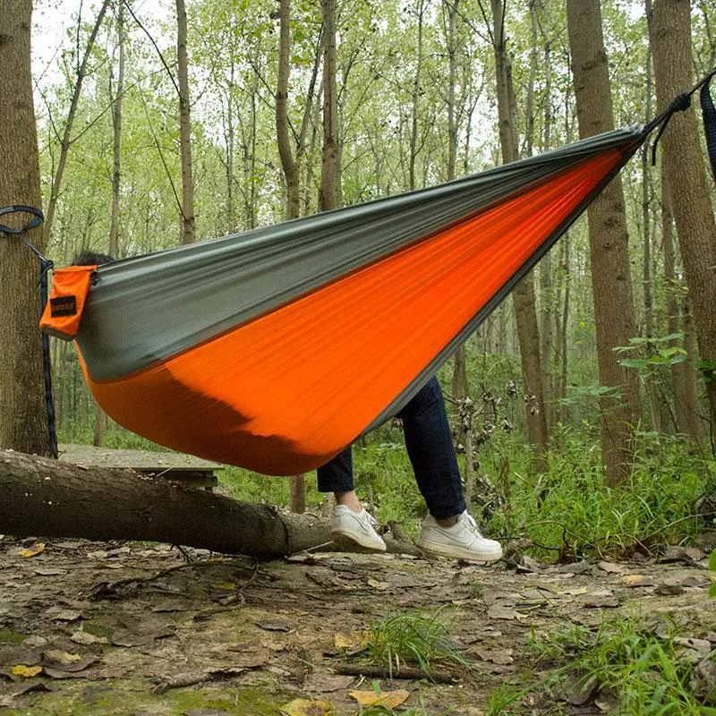Double Persons Camping Hammock portable Parachute with Tree Straps on Sale