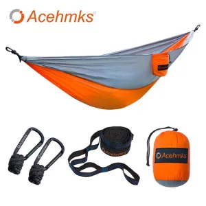 Double Persons Camping Hammock portable Parachute with Tree Straps on Sale