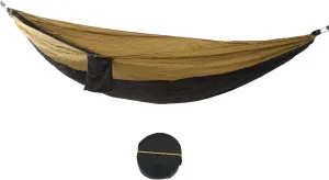 Double Portable Hammock Quick Drying Nylon Camping Hammock with Tree Strap for Outdoor Hiking Travel Backpacking Camping Essentials Camping Gear Camping Hammock (Camel Black)