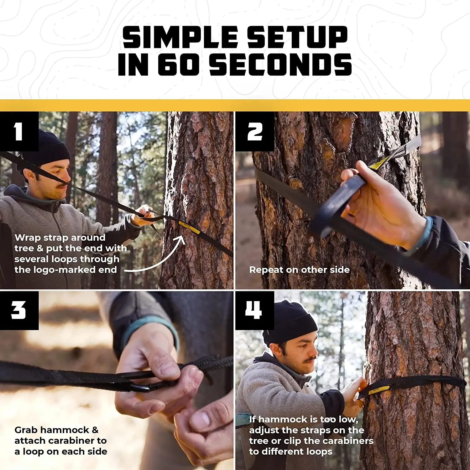 Durable Camping Hammock for Backpacking & Travel