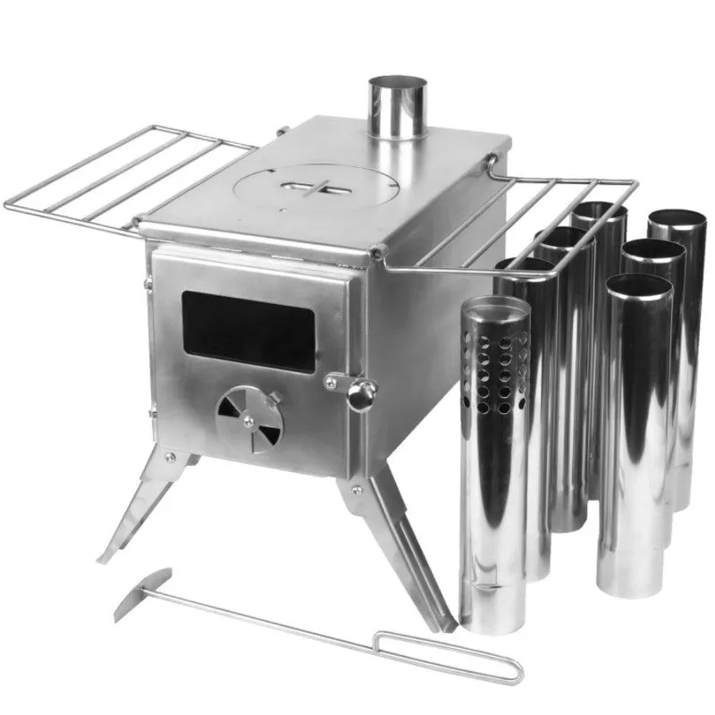 Dure Flue Portable Stainless Steel Wood Fired Camp Stove