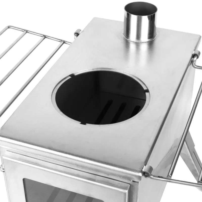 Dure Flue Portable Stainless Steel Wood Fired Camp Stove