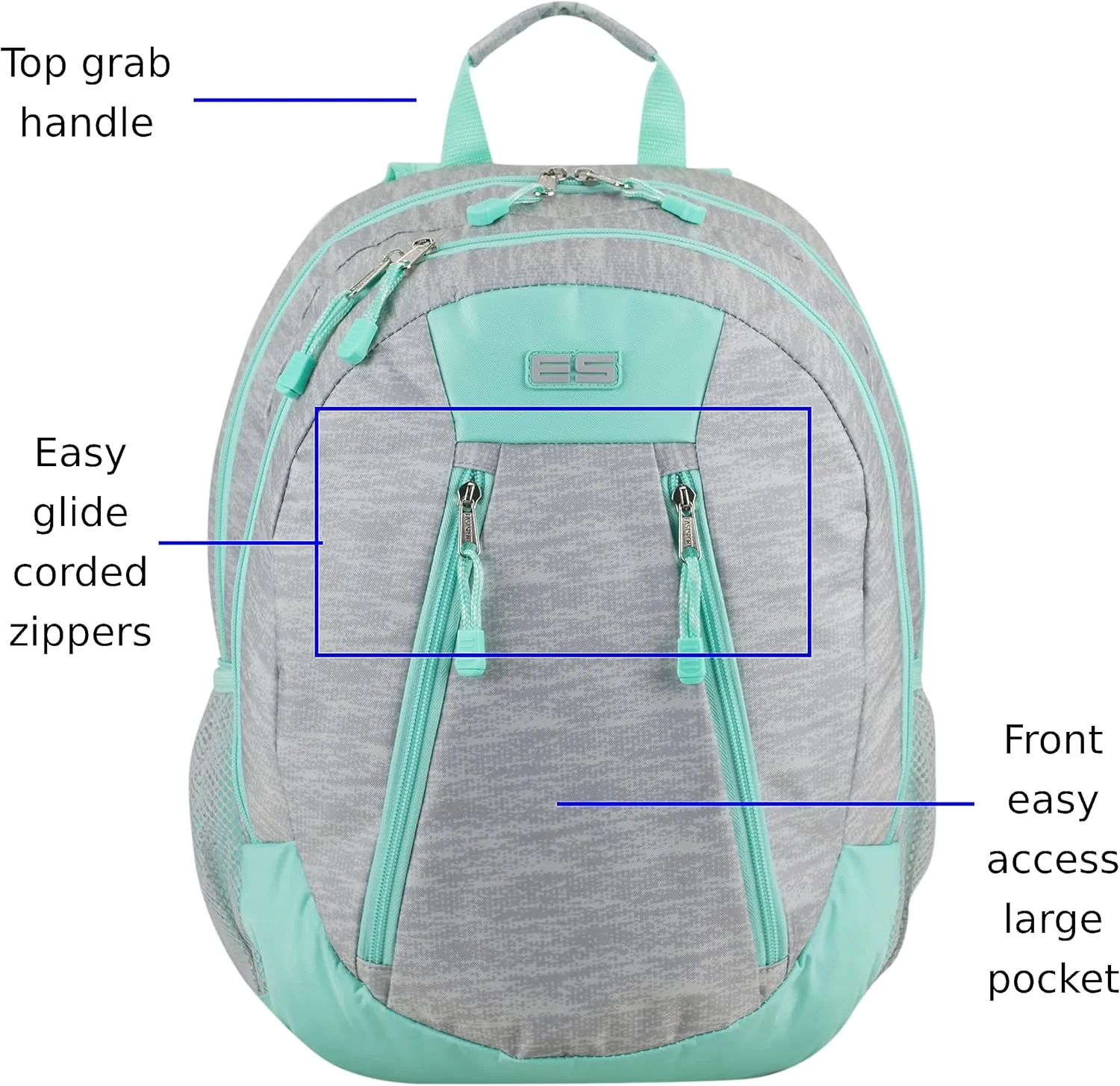 Eastsport Travel Laptop Backpack, Multipurpose Casual Daypack, College Bookbag for Hiking, Gym, Camping, Sport