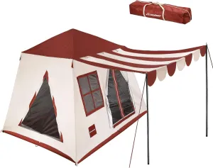 EchoSmile Camping Tall Tent, 4/5/6 Person, Water Resistant, Easy Setup with Vestibule for Family Camping, Car Camping, Outdoor