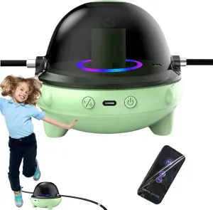 Electric Jump Rope Machine - Adjustable Music Skipping Counter,Indoor and Remote Control Rope Skipping Jumping Rope Machine with Large Screen for Training