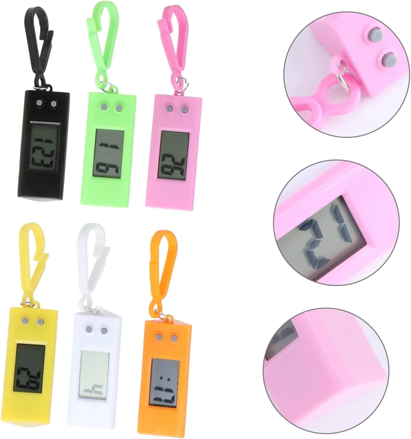 Electronic Watch Key Chain Keychain with Key Watches Watch Key Ring Pocket Watch Digital Watch Portable