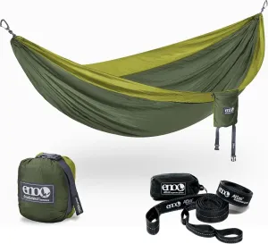 ENO Bundle, Includes The SingleNest Hammock & Atlas Suspension System, Lightweight, Durable Hammock with Straps for Camping, Hiking & Travel, Olive/Melon