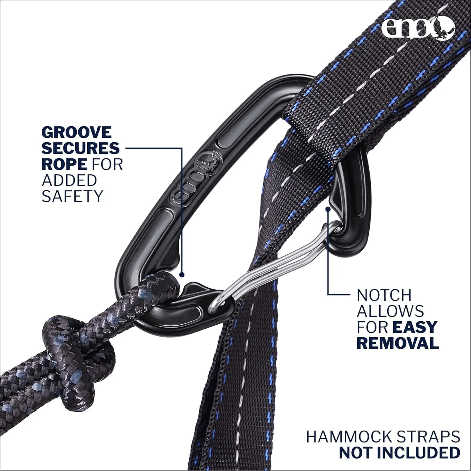 ENO SingleNest Hammock - Lightweight & Portable - 1 Person Hammock - for Camping, Hiking, Backpacking, Travel, a Festival, or The Beach - Grey/Chartreuse