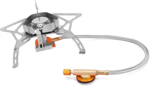 EVTSCAN Windproof Foldable Stove Burner - Mini Gas Stove Portable Integrated Stove Folding Metal Camping Oven for Courtyard Outdoor Camping