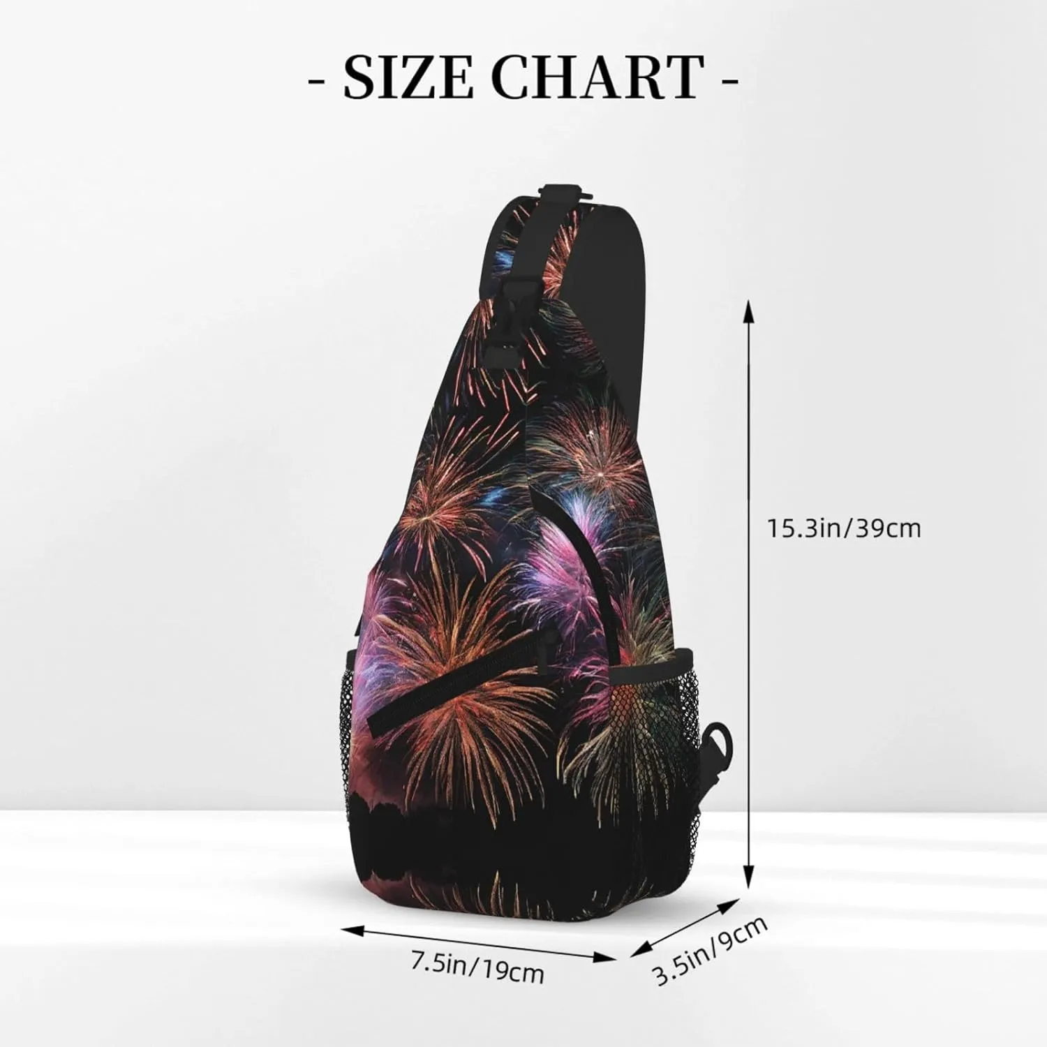 Explosion Firework 3d Print Cross Chest Bag Diagonally - High-Capacity For Short Trips, Work, And Daily Use