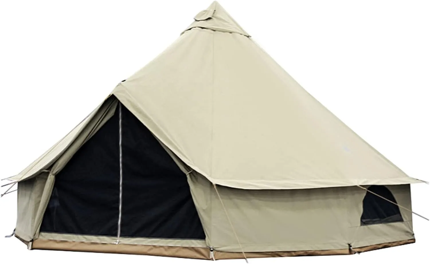 Extra Large Yurt Tent for 6 Person, 4 Season Family Cabin Tents, Luxury Glamping Bell Tents w/Stove Jack for Family Camping Trips and Festivals
