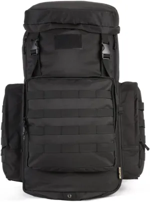 Eysee 80L Nylon fabric Backpack, Camping Hiking Backpack,Trekking Daypack,Outdoor Backpack, Black, 大号