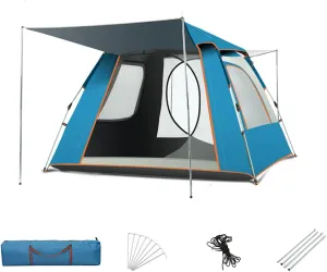 Family Camping Tent,Fully Automatic Tent Quick Opening Sun Protection Tent,Water-Proof,Venting Design,Portable Carry Bag for Traveling, Hiking, Outdoors