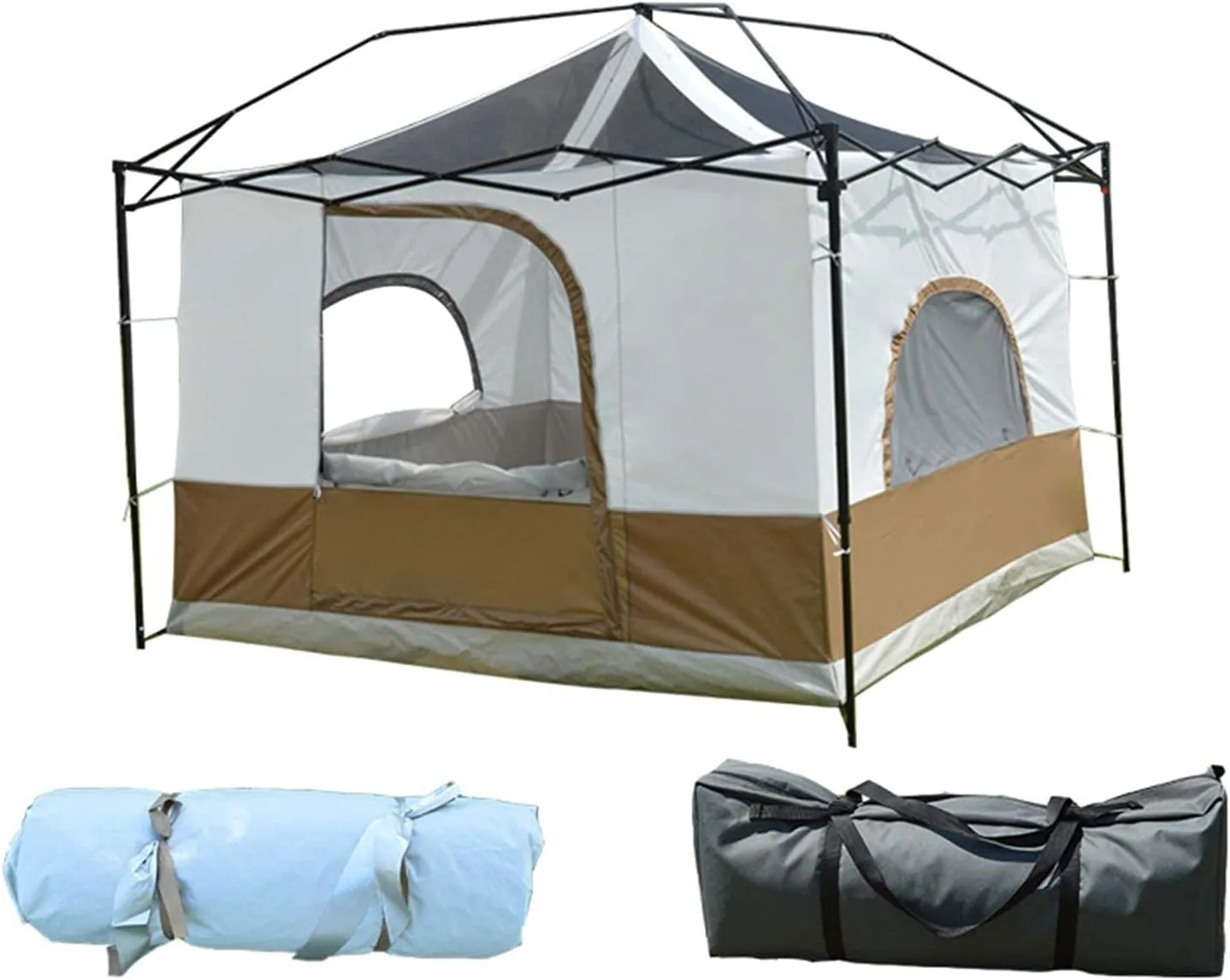 Family Camping Tents,3-4 Person Screen House Room G Patio Canopy Shelter,Lightweight and Sturdy,for Outdoor,Hiking Mountaineering Travel