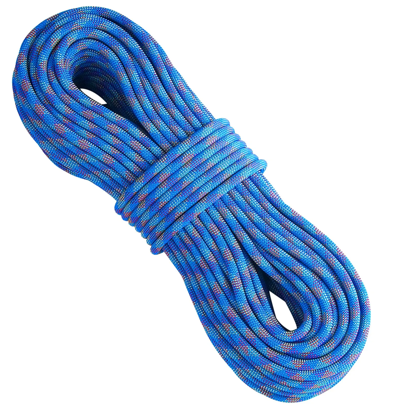 (FINAL PRICES ARE LOWER ON OUR SITE!) VEVOR 10.2mm Dynamic Climbing Rope, 60M(197ft) Outdoor Rock Climbing Rope 25KN Breaking Tension, Fiber Rope with Steel Snap Hooks for Escape, Rappelling, Fire Rescue, Blue