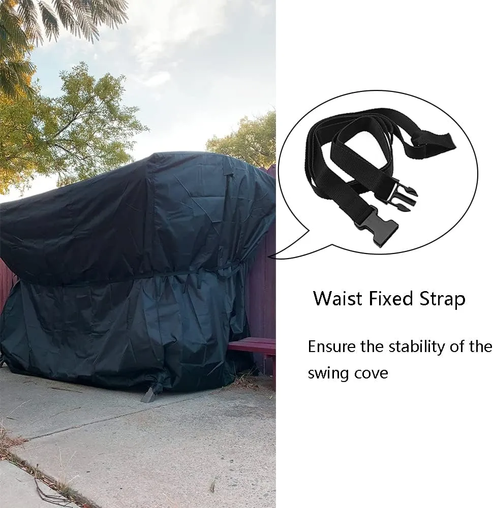 FLYMEI Outdoor Swing Cover 3 Triple Seater Hammock Cover for Porch Swing Canopy Glider Chair and Other Patio Furniture, Waterproof Windproof All Weather Protection, 87'' (L) x 49''(W) x 67''(H)