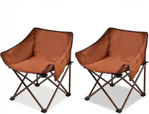 Folding Camping Chair, Heavy Duty Outdoor Folding Chair, Portable Garden Chair for Camping, Picnic, Hiking and Indoor Activities, 1 Pcs Outdoor Folding Chai/Brown 1 Pieces/Size