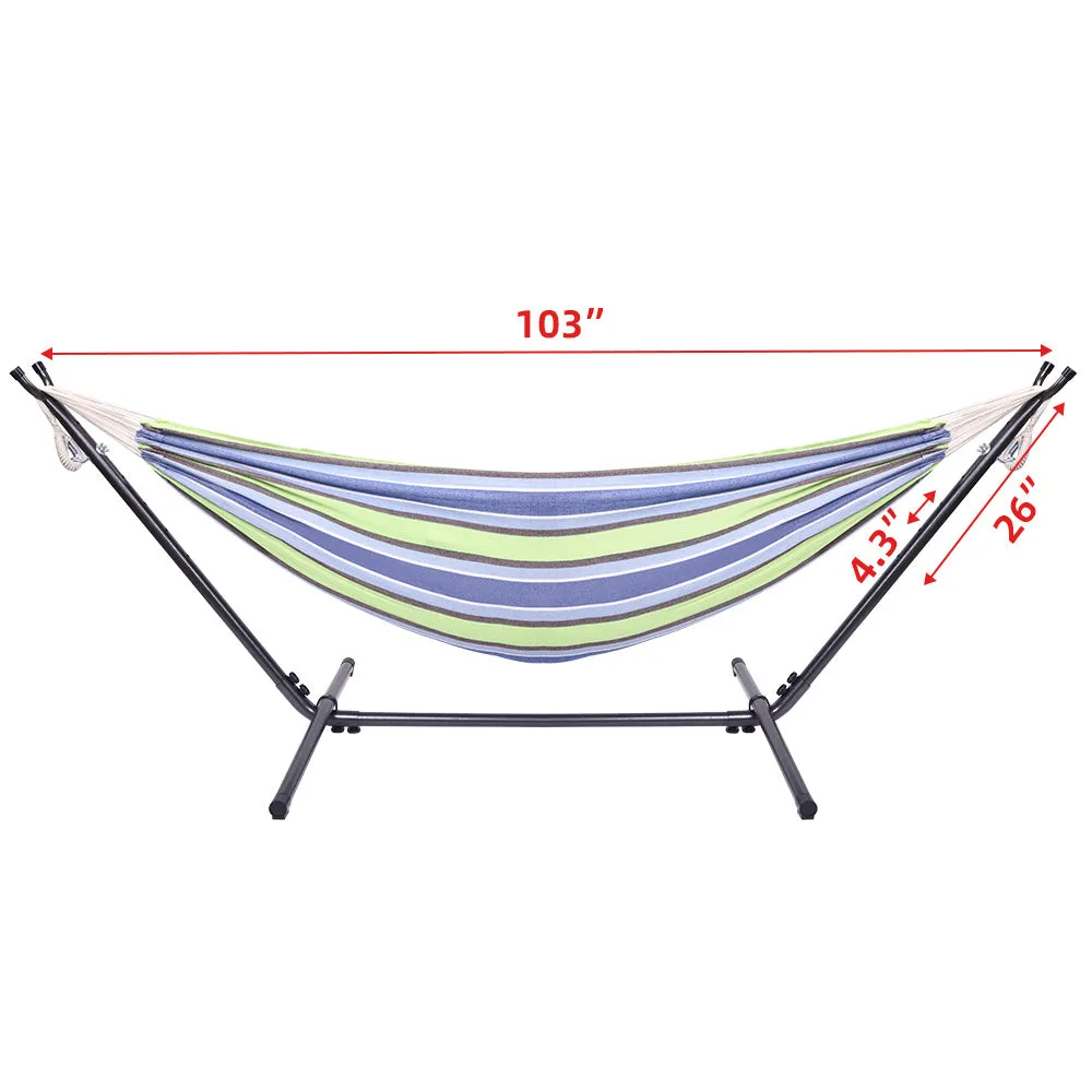 [FREE SHIPPING]  Hammock & Steel Frame Stand Swing Chair Home/Outdoor Backyard Garden Camp Sleep YJ