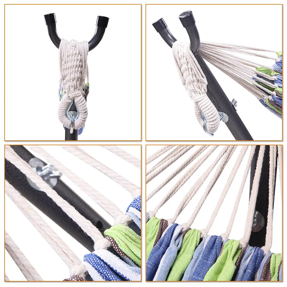 [FREE SHIPPING]  Hammock & Steel Frame Stand Swing Chair Home/Outdoor Backyard Garden Camp Sleep YJ