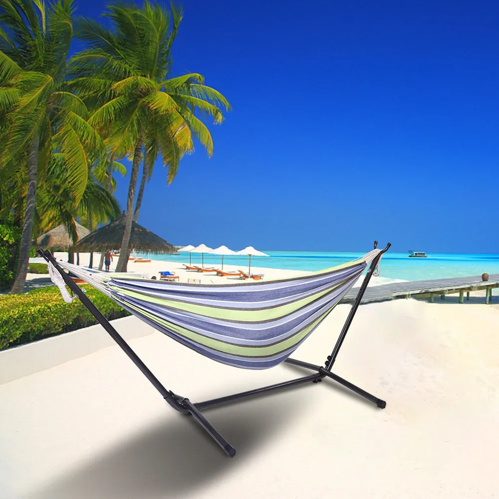 [FREE SHIPPING]  Hammock & Steel Frame Stand Swing Chair Home/Outdoor Backyard Garden Camp Sleep YJ