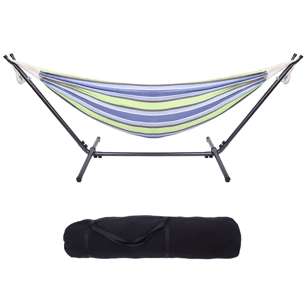 [FREE SHIPPING]  Hammock & Steel Frame Stand Swing Chair Home/Outdoor Backyard Garden Camp Sleep YJ