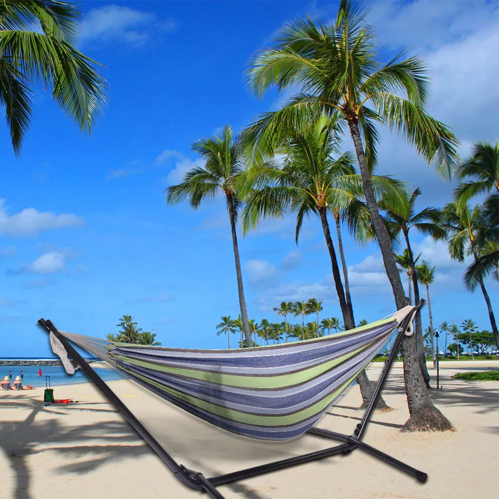 [FREE SHIPPING]  Hammock & Steel Frame Stand Swing Chair Home/Outdoor Backyard Garden Camp Sleep YJ