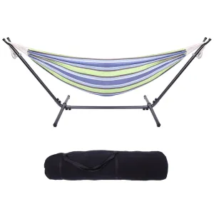 [FREE SHIPPING]  Hammock & Steel Frame Stand Swing Chair Home/Outdoor Backyard Garden Camp Sleep YJ