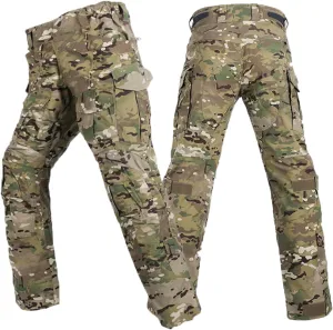 G3 Tactical Combat Pants, Men's Military Ripstop Camo Army Pants for Outdoor Hunting Paintballing - No Kneepad