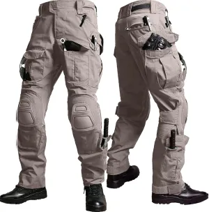 G3 Tactical Combat Pants, Men's Military Ripstop Camo Army Pants for Outdoor Hunting Paintballing - No Kneepad