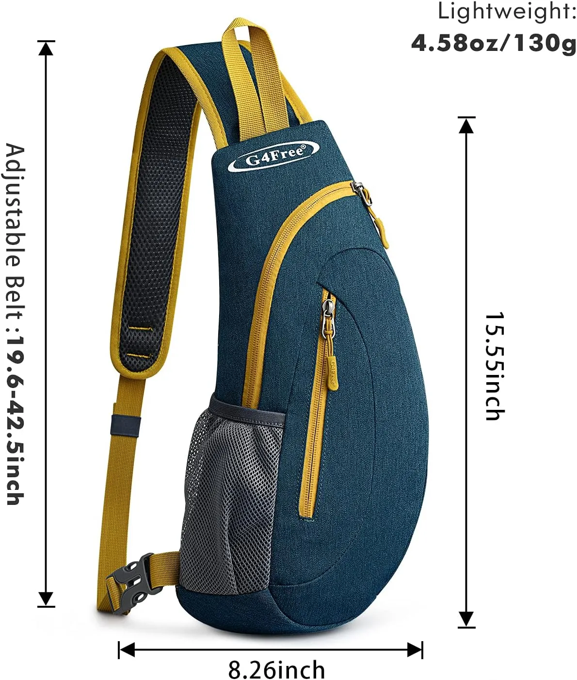 G4Free Sling Bags Men and Women Shoulder Backpack Small Crossbody Chest Sling Backpack (Dark blue)