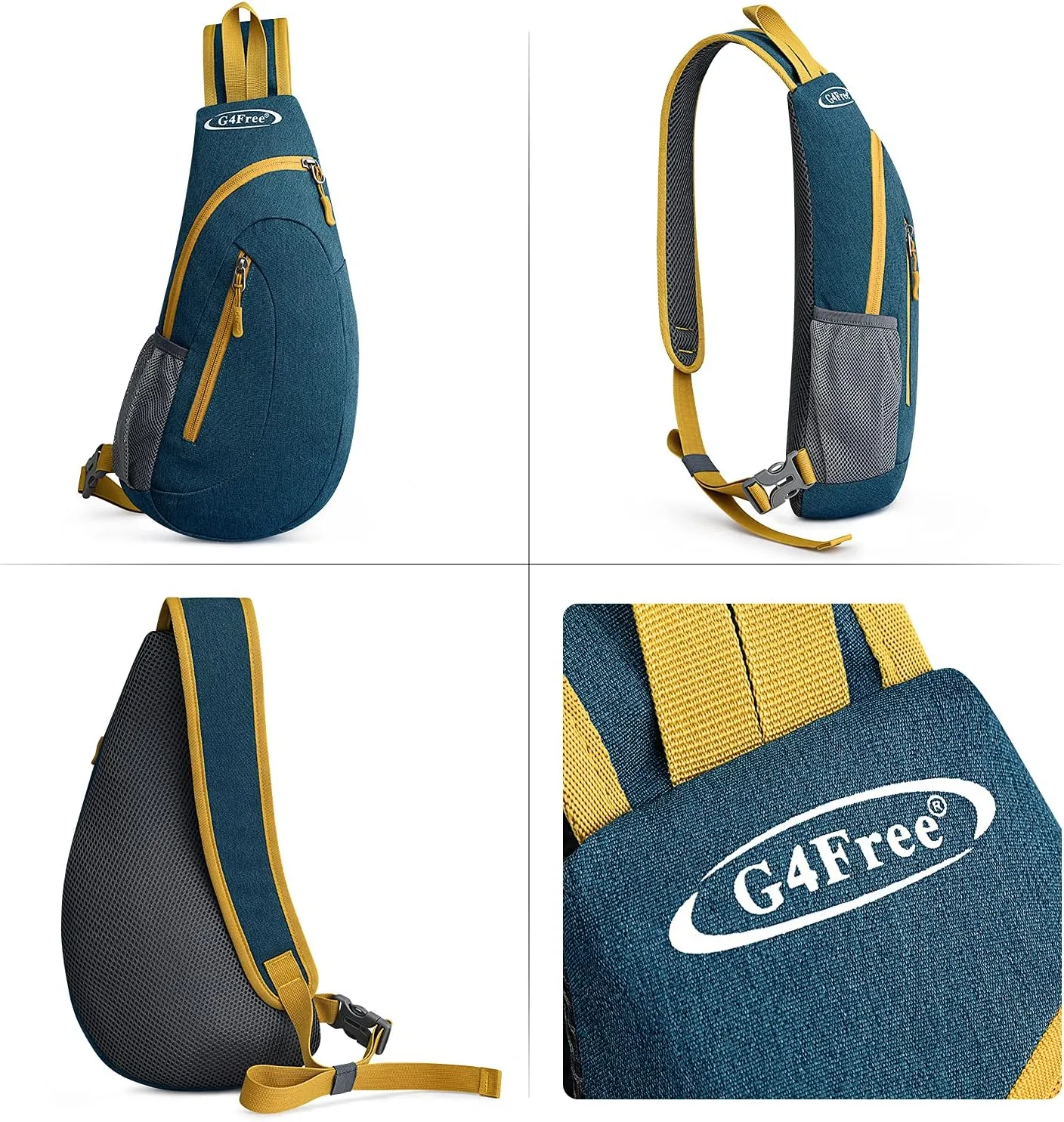 G4Free Sling Bags Men and Women Shoulder Backpack Small Crossbody Chest Sling Backpack (Dark blue)