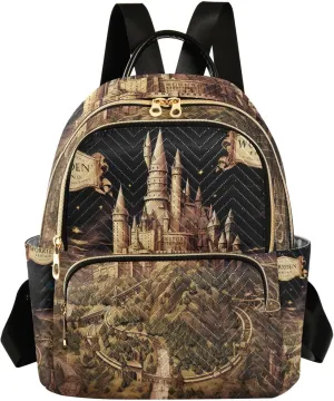 GAIGEO Map of the Tower and Palace Fashionable Women Backpack, Fashion Travel Backpack, Multipurpose Bags for Women, M